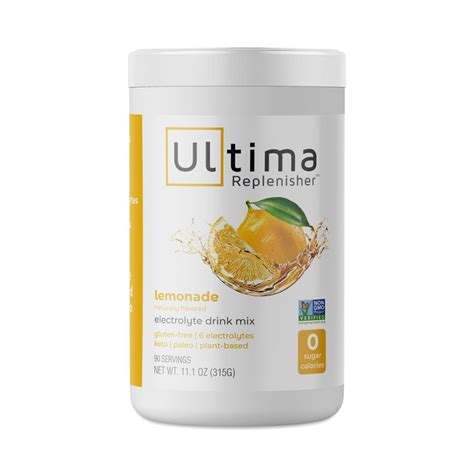 Ultima Replenisher Electrolyte Powder Lemonade 108 Oz Canister Keto