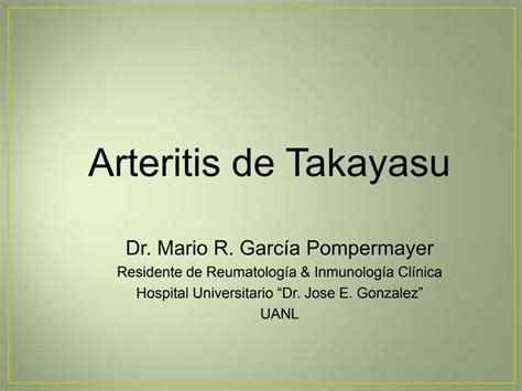 Arteritis De Takayasu Ppt