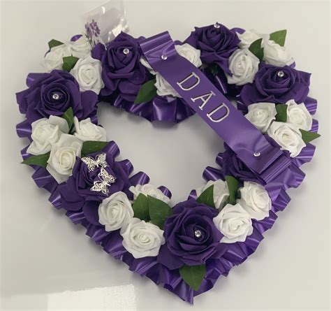 Artificial Silk Heart Wreath Extra Large Artificial Funeral Flowers