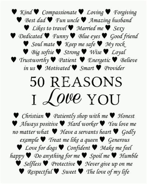 50 Reasons Why We Love You 50th Birthday Present 30th 40th 50th