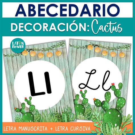 Abecedario Decoración Cactus Cacti Classroom Decor In Spanish
