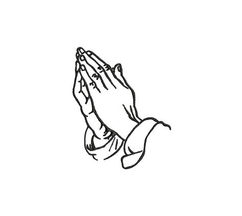 Praying Hands Machine Embroidery Design Instant Download Etsy
