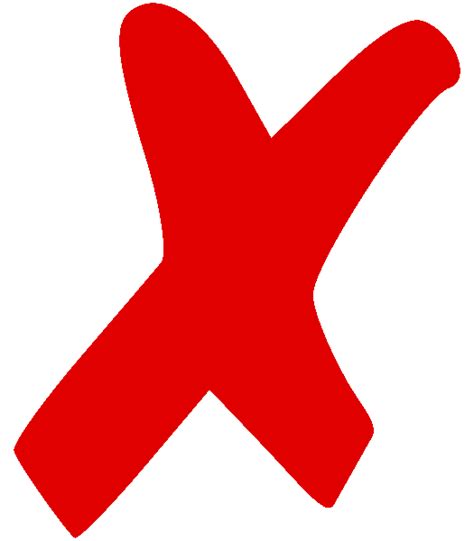 X Mark Symbol Cross Clip Art X Mark Png Download 525600 Free