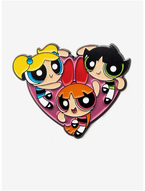 The Powerpuff Girls Heart Enamel Pin Heart Enamel Pin Enamel Pins