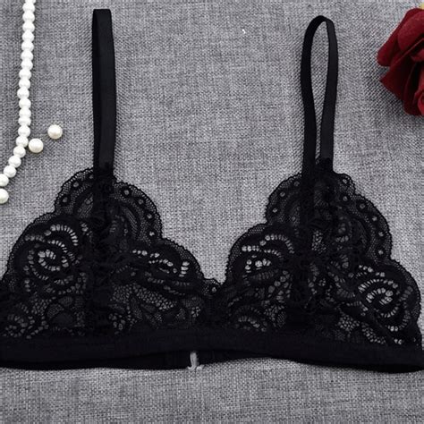 buy new sexy women floral sheer lace triangle bralette bra crop top bustier