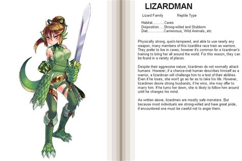 Lizardman Monster Girl Encyclopedia Drawn By Kenkou Cross Danbooru