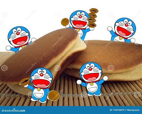 Cute Doraemon Eating Dorayaki