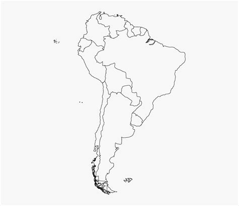 Outline Map Of South America South America Blank Map Hd Png Download