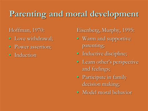 Moral Development Lecture 9 Lecture Outline The Development