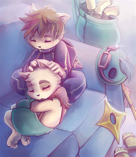 kennen and teemo snuggles by rintheyordle on deviantart