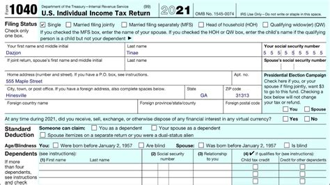 How To Fill Out Irs Form 1040 For 2021 Text “enroll” To 904 752 0766
