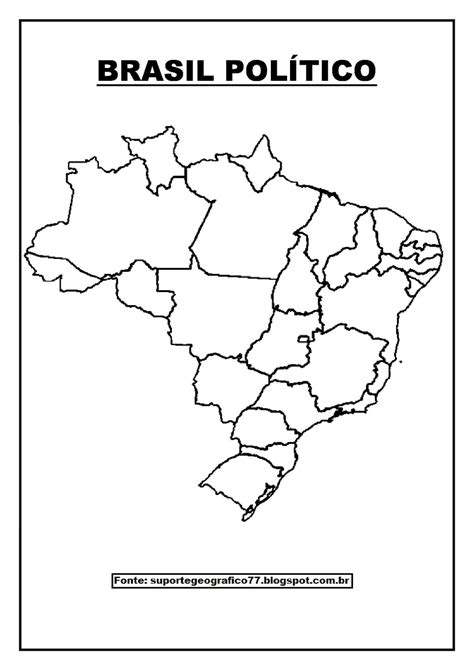 Mapa Politico Do Brasil Para Colorir Mapas Do Brasil Para Colorir My