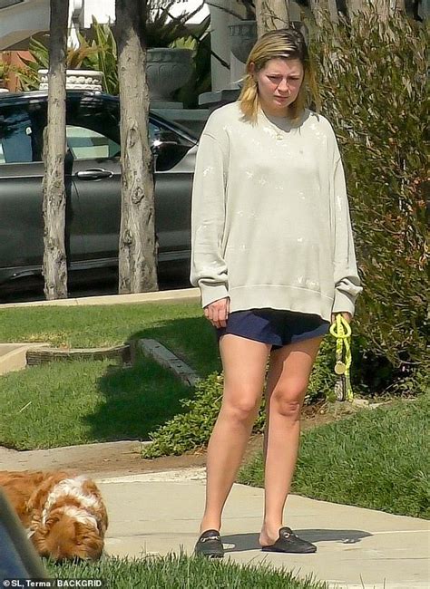 Mischa Barton Enjoys A Casual Sunday In Sweatshirt And Shorts As She