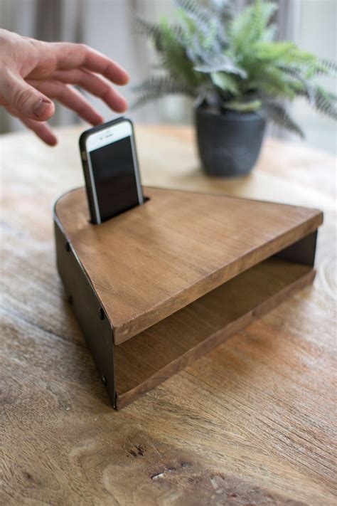 Diy phone speakers with materials available at home easily. Honey Wood Smart Phone Speaker | Diy wooden projects, Woodworking projects, Wooden projects