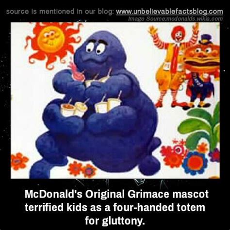 Mcdonalds Original Grimace Mascot Terrified Kids As A Four Handed