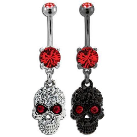 Blinged Out Skull Belly Ring Beautyenhancementwithbellybuttonjewelry