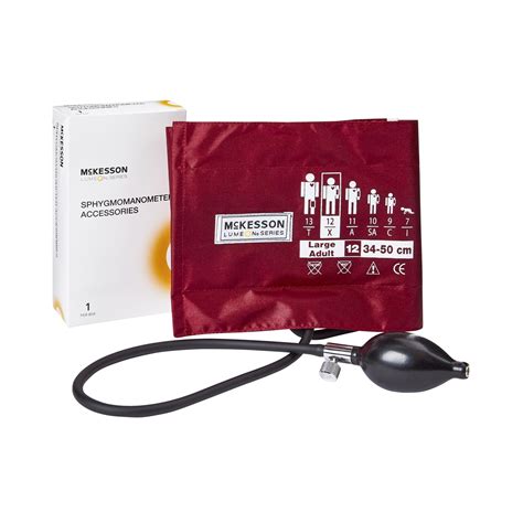 Mckesson Lumeon Blood Pressure Cuff And Bulb Burgundy