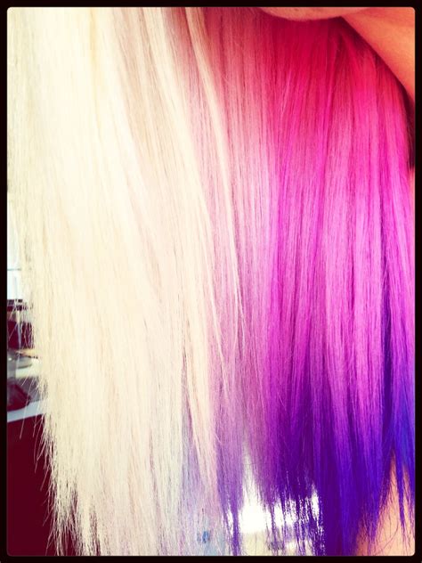 Ombré Hair Pink Purple Hair Blonde Gradient Vintage Hairstyles