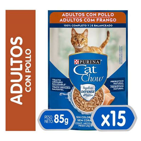 Purina Alimento Húmedo Para Gato Cat Chow Pollo 85gx15