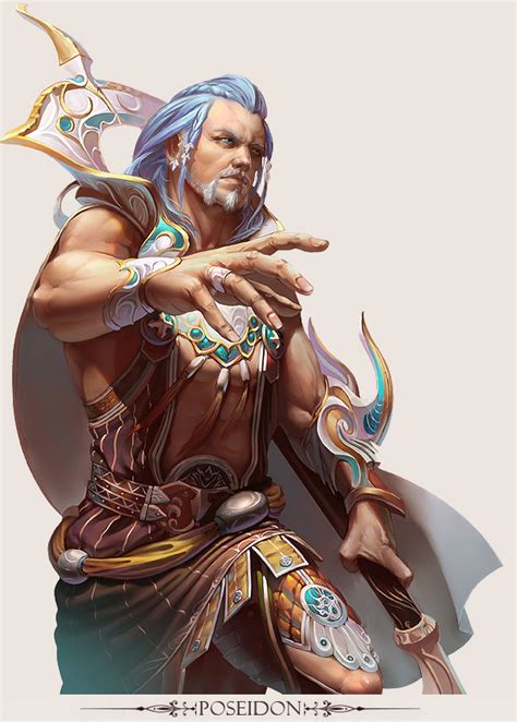 Mmo Game Character Design Poseidon By Yuchenghong On Deviantart