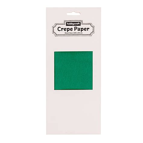 Dark Green Crepe Paper 100cm X 50cm Hobbycraft