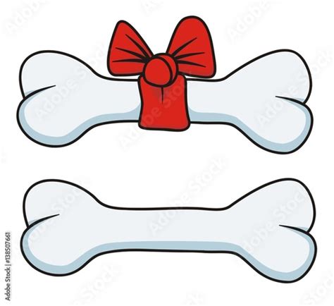 Dog Bone With Bow Tie Vector Illustration Stock Image And Royalty