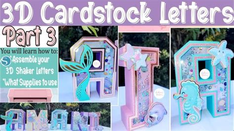 How To Make 3d Letters With Cardstock Shaker 3d Letters Part 3