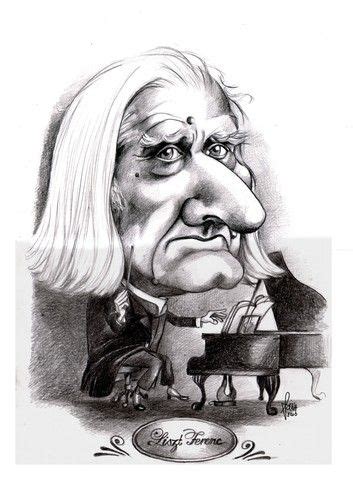 Liszt Ferenc By Szena Famous People Cartoon Liszt Music Images