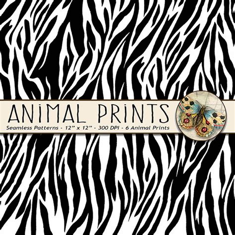 Animal Print Digital Paper Jungle Theme Digital Paper Animal Etsy
