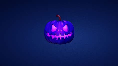 Blue Scary Pumpkin 1920 X 1080 Hdtv 1080p Wallpaper