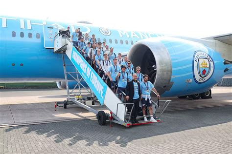 Etihad Airways Flies Manchester City Home After Winning Uefa Champions