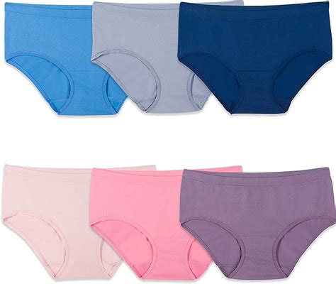 Fruit Of The Loom Womens 6 Pack Seamless Underwear Multipack Assorted