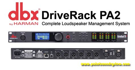 Speaker Management Dbx Profesional Driverack Pa2 Paket Sound System