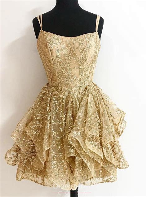 buy a line sequins gold short prom dresses glitter cocktail party dress om199 uk