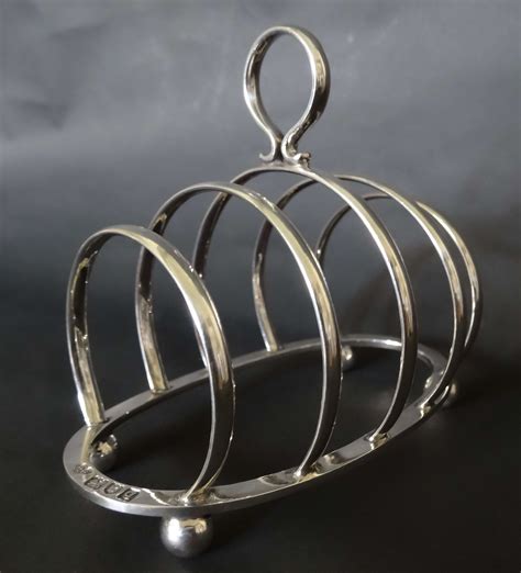 vintage english silver toast rack in antique silver kitchenware