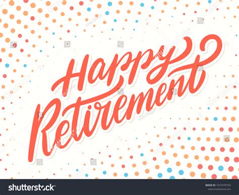 Happy Retirement Banner Vector Lettering Stock Vector Royalty Free