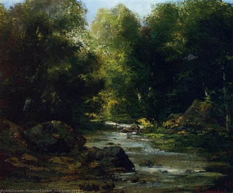 Reproducciones De Pinturas Paisaje Fluvial De Gustave Courbet 1819