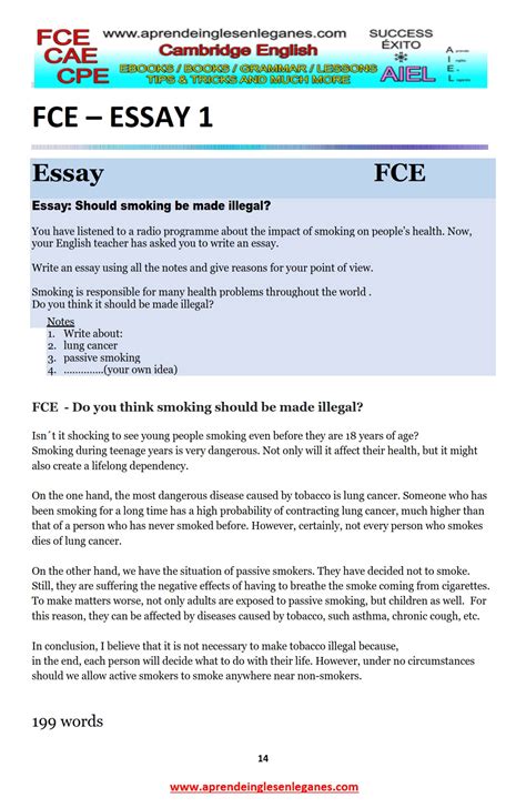 Example Essay Example Article Fce Writing Cae Writing Ejemplos De