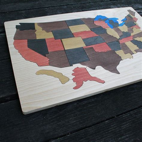 Usa Wooden Map Puzzle The Puzzle Man