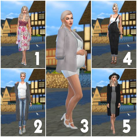 The Sims 4 I 5 Outfits Maternity Lookbook 👶🏻 Katverse
