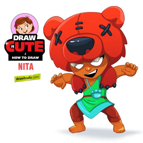 How To Draw And Color Nita Super Easy Brawl Star By Drawitcute On