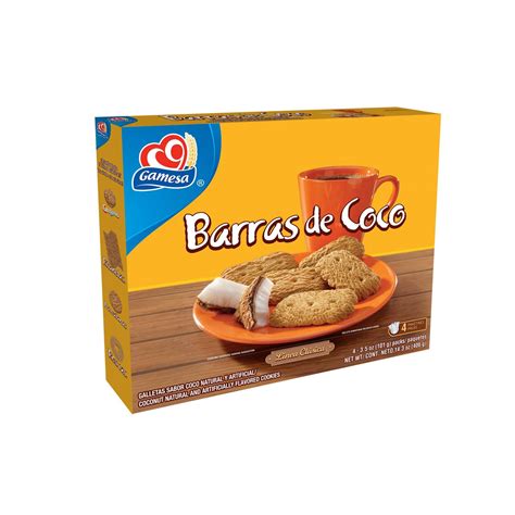 Gamesa Barras De Coco Coconut Cookies 4 Packs 143 Oz Box