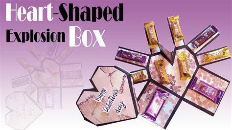 Heart Shaped Explosion Box Tutorial Explosion Box Tutorial Heart