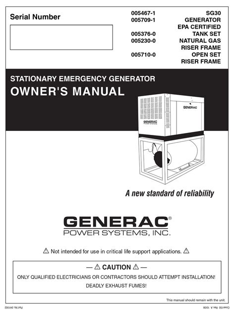 Generac 22kw Install Manual