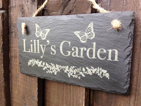 I recently purchased three plaques from innovative signs for my sister's memorial garden and i want to express my sincere appreciation for lisa garvin's assistance. Personalised Slate Garden Plaque | Personalised Garden ...