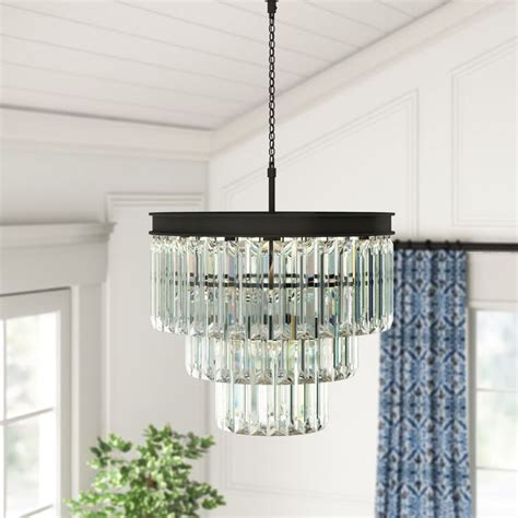 Hallum 7 Light Dimmable Tiered Chandelier Crystal Ceiling Light