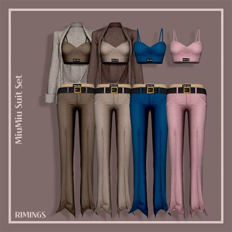 The Sims 4 Mu Suit Set At Rimings The Sims Book