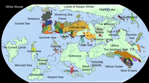 Non Conan Map Of Game Of Thrones World Imaginarymaps