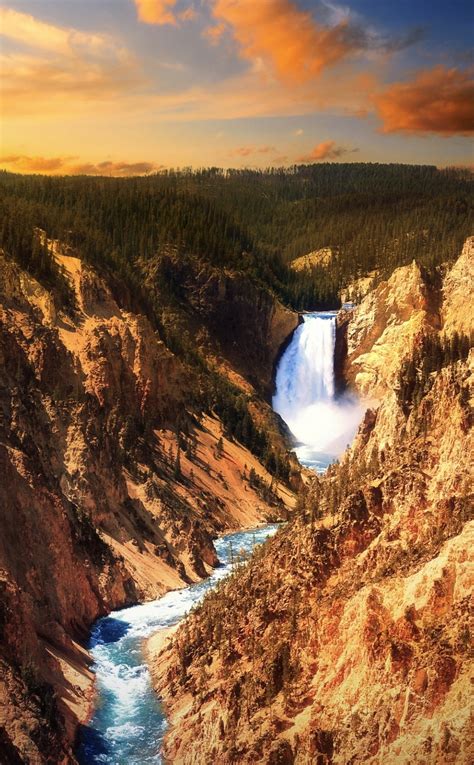 Download Wallpaper 950x1534 Yellowstone Falls Grand Canyon Of The