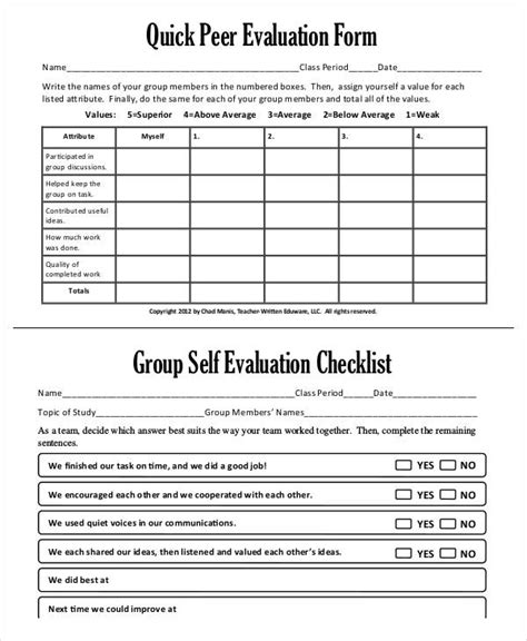 Free 32 Sample Student Evaluation Forms In Pdf Excel Ms Word